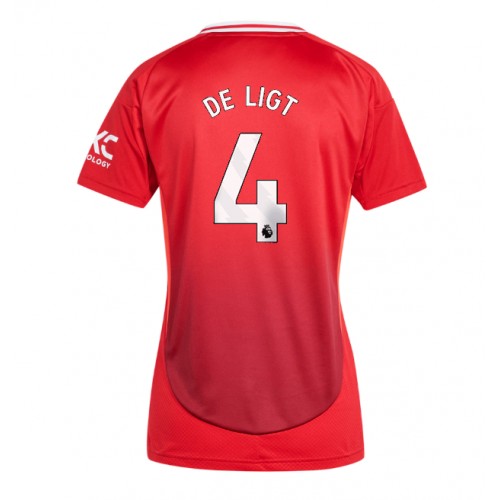 Fotbalové Dres Manchester United Matthijs de Ligt #4 Dámské Domácí 2024-25 Krátký Rukáv